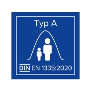 De norm DIN EN 1335:2020 type A specificeert de hoogste eisen op het gebied van ergonomie, veiligheid en stabiliteit voor bureaustoelen.