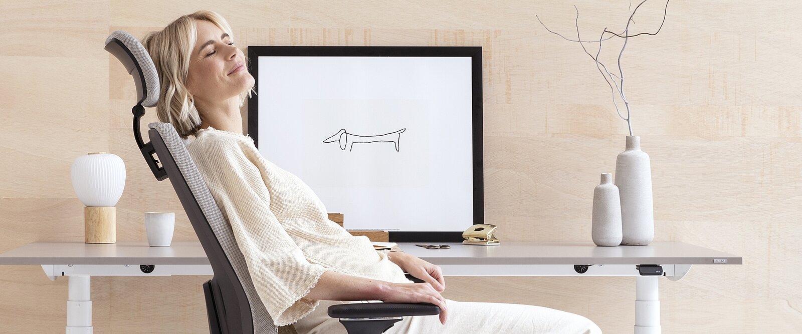 Ontspannen op de thuiswerkplek.